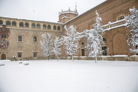 Nach dem Sturmtief Filomena in der Region Madrid
