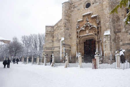 Nach dem Sturmtief Filomena in der Region Madrid