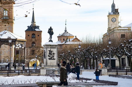 Nach dem Sturmtief Filomena in der Region Madrid