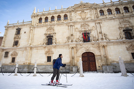 Nach dem Sturmtief Filomena in der Region Madrid