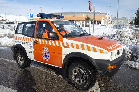 Nach dem Sturmtief Filomena in der Region Madrid