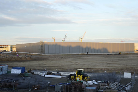 Baustelle der Tesla Gigafactory 4 in Grünheide