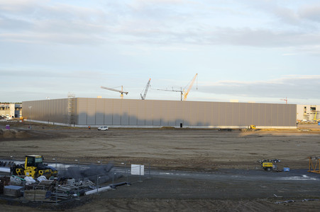 Baustelle der Tesla Gigafactory 4 in Grünheide