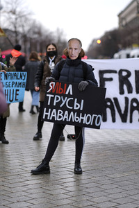 Demonstration für die Freilassung Alexej Nawalnys in Berlin
