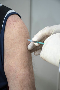 Corona-Impfzentrum in den Messehallen Hamburg