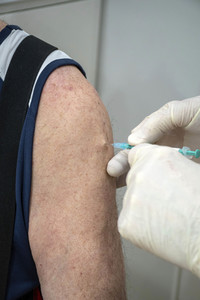 Corona-Impfzentrum in den Messehallen Hamburg