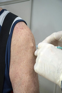 Corona-Impfzentrum in den Messehallen Hamburg