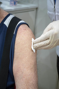 Corona-Impfzentrum in den Messehallen Hamburg