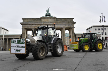 Traktor-Demonstration gegen die Agrarpoiltik der Bundesregierung in Berlin