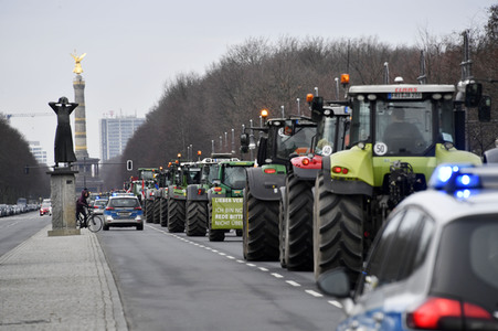 Traktor-Demonstration gegen die Agrarpoiltik der Bundesregierung in Berlin
