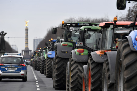 Traktor-Demonstration gegen die Agrarpoiltik der Bundesregierung in Berlin