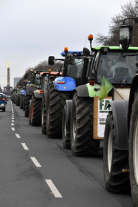 Traktor-Demonstration gegen die Agrarpoiltik der Bundesregierung in Berlin