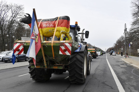 Traktor-Demonstration gegen die Agrarpoiltik der Bundesregierung in Berlin