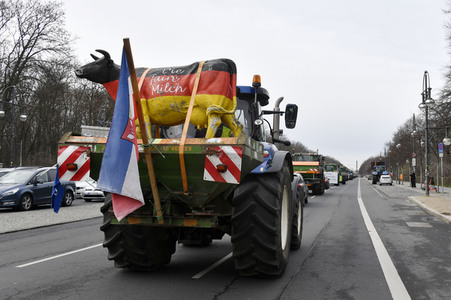 Traktor-Demonstration gegen die Agrarpoiltik der Bundesregierung in Berlin