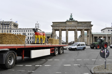 Traktor-Demonstration gegen die Agrarpoiltik der Bundesregierung in Berlin