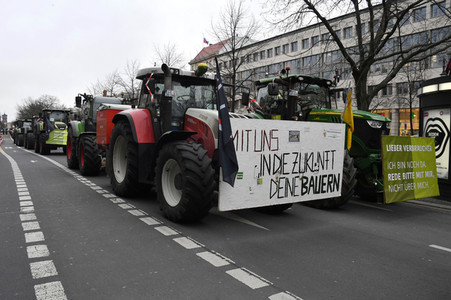 Traktor-Demonstration gegen die Agrarpoiltik der Bundesregierung in Berlin