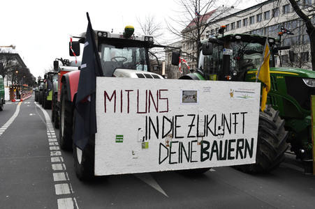Traktor-Demonstration gegen die Agrarpoiltik der Bundesregierung in Berlin