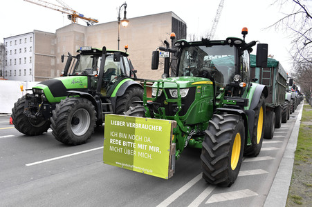Traktor-Demonstration gegen die Agrarpoiltik der Bundesregierung in Berlin