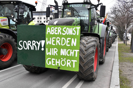 Traktor-Demonstration gegen die Agrarpoiltik der Bundesregierung in Berlin