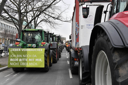 Traktor-Demonstration gegen die Agrarpoiltik der Bundesregierung in Berlin