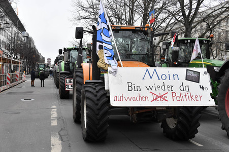 Traktor-Demonstration gegen die Agrarpoiltik der Bundesregierung in Berlin