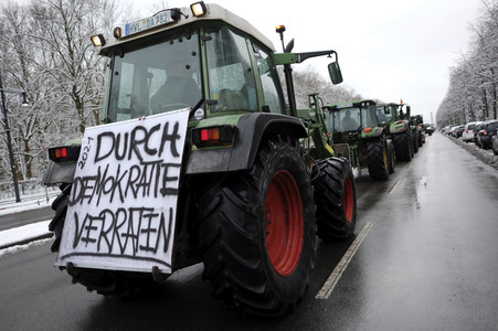 Bauern protestieren in Berlin