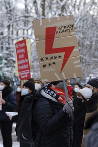 Demonstration gegen das polnische Abtreibungsgesetz in Berlin