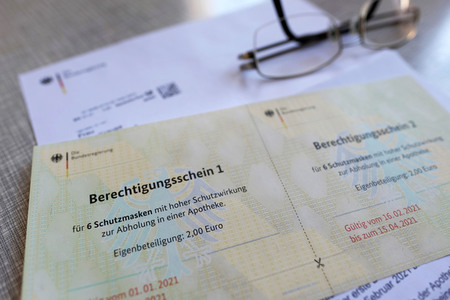 Symbolfoto FFP2 Berechtigungsschein