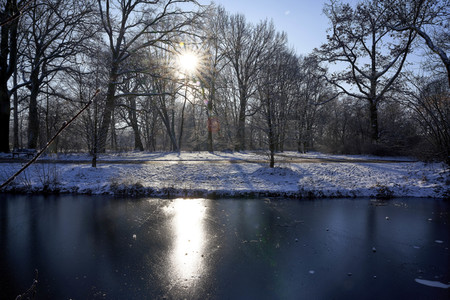 Winterliche Herrenhäuser Gärten in Hannover