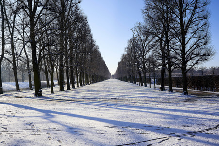 Winterliche Herrenhäuser Gärten in Hannover