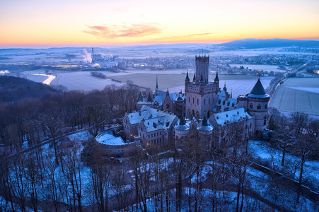Wintermorgen am Schloss Marienburg bei Nordstemmen