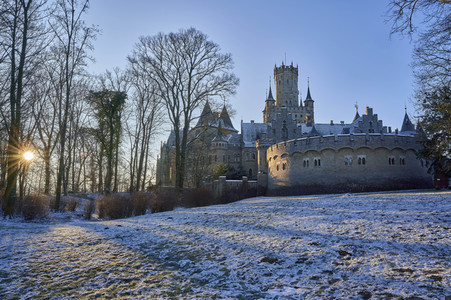 Wintermorgen am Schloss Marienburg bei Nordstemmen