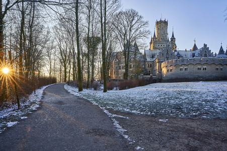 Wintermorgen am Schloss Marienburg bei Nordstemmen