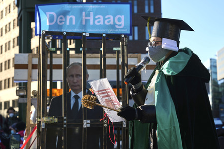 Demonstration für die Freilassung von Nawalny und gegen Putin in Berlin