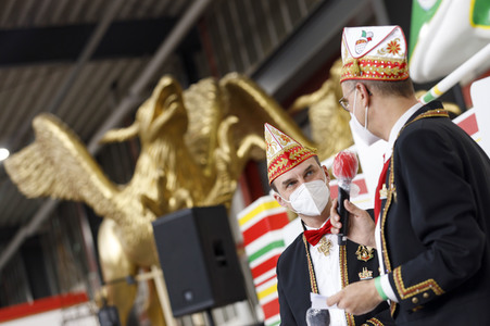 Vorstellung der Wagen des Kölner Rosenmontagszuges 2021