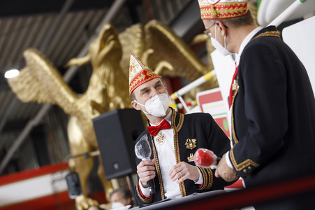 Vorstellung der Wagen des Kölner Rosenmontagszuges 2021