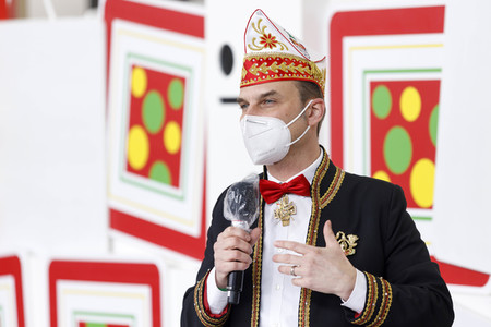 Vorstellung der Wagen des Kölner Rosenmontagszuges 2021