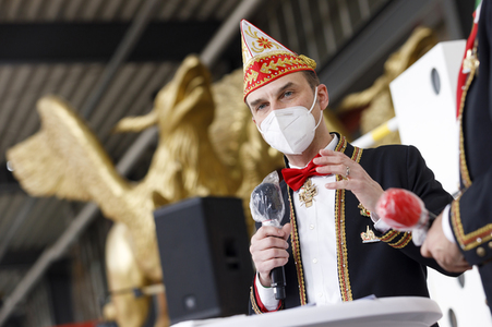 Vorstellung der Wagen des Kölner Rosenmontagszuges 2021