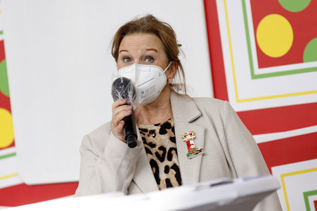 Vorstellung der Wagen des Kölner Rosenmontagszuges 2021