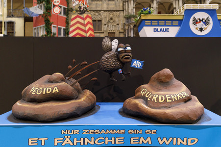 Vorstellung der Wagen des Kölner Rosenmontagszuges 2021