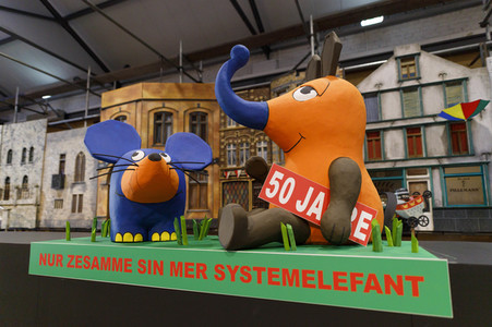 Vorstellung der Wagen des Kölner Rosenmontagszuges 2021