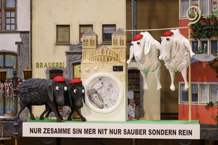 Vorstellung der Wagen des Kölner Rosenmontagszuges 2021