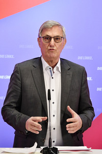 Pressekonferenz zum Wahlprogramm der Partei Die Linke in Berlin