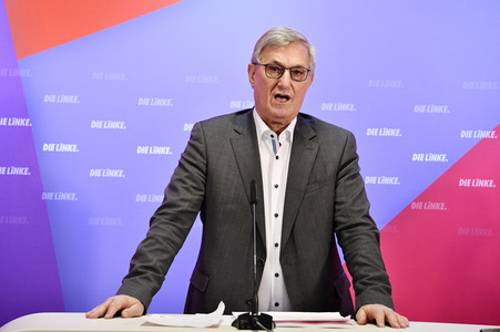 Pressekonferenz zum Wahlprogramm der Partei Die Linke in Berlin