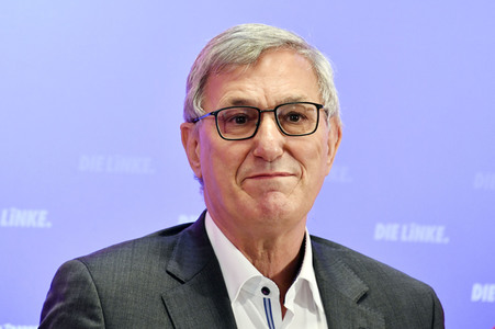 Pressekonferenz zum Wahlprogramm der Partei Die Linke in Berlin