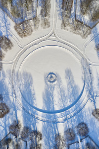 Luftbild der Herrenhäuser Gärten in Hannover