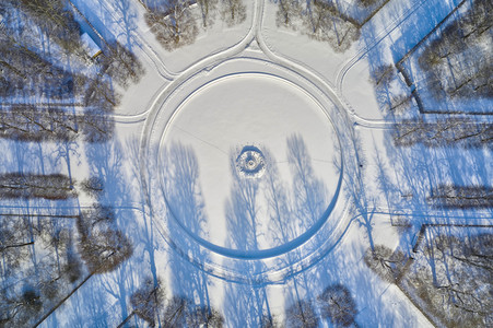 Luftbild der Herrenhäuser Gärten in Hannover