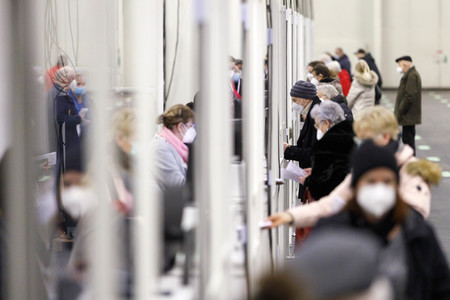 Eröffnung des Impfzentrums in der Koelnmesse in Köln