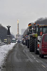 Traktor-Demonstration gegen die Agrarpoiltik der Bundesregierung in Berlin