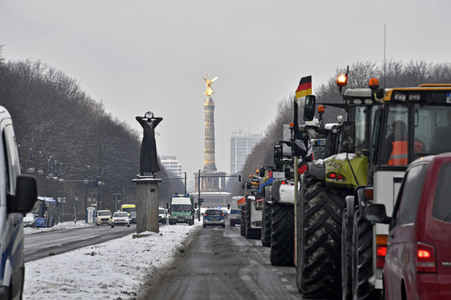 Traktor-Demonstration gegen die Agrarpoiltik der Bundesregierung in Berlin